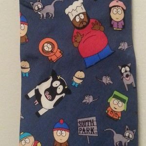 South Park Characters with CHEF Novelty BLUE Silk mens necktie